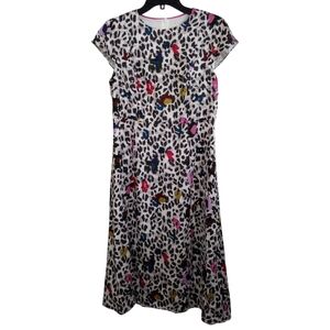 Ted Baker beautiful colorful floral animal print dress size 6-8 US